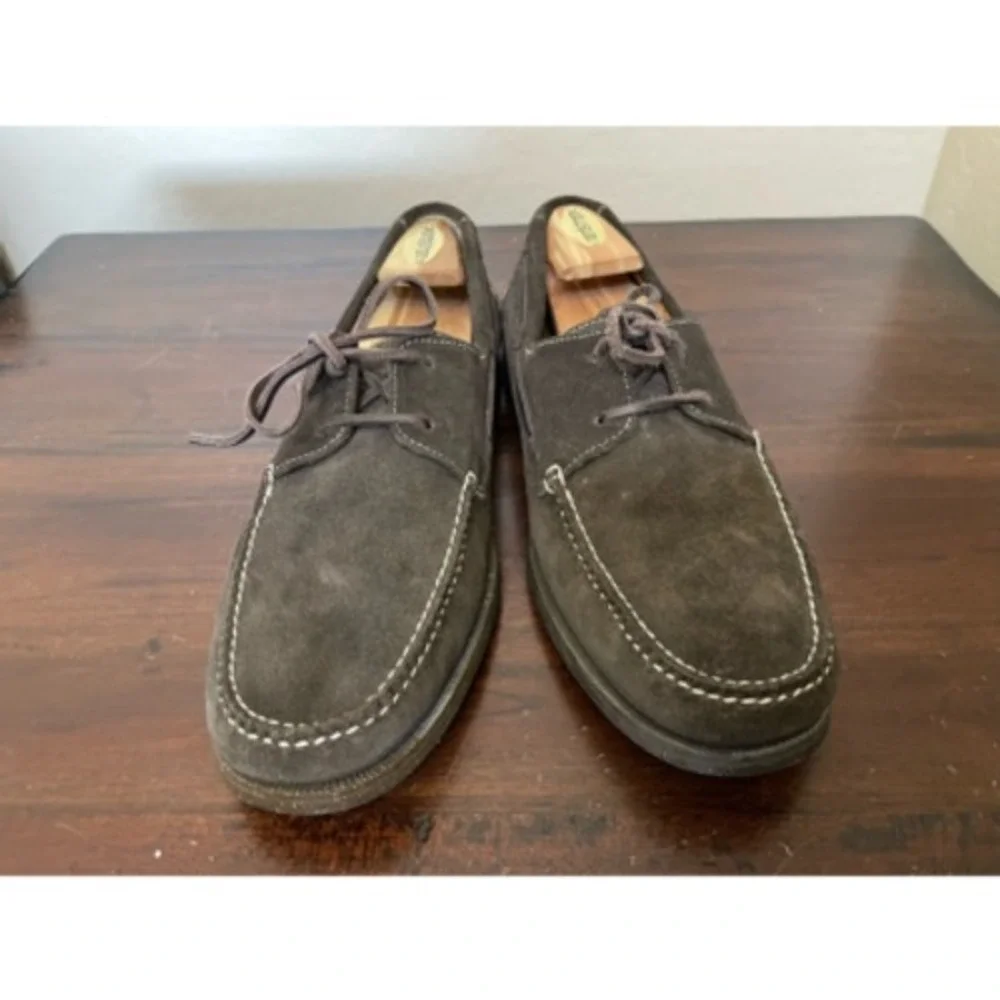 Cole Haan Mens Dominick Boat Shoes Gray Moc Toe Lace Up 12 M